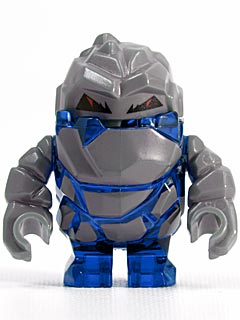 pm004 Minifigure Rock Monster - Glaciator (Trans-Dark Blue)