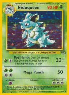 Nidoqueen 7/64 Holo Rare - Jungle Set Vintage Pokémon Card - NM