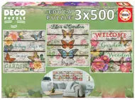 PUZZLE RENTAL: Country Garden- 3 x 500 Piece Puzzles