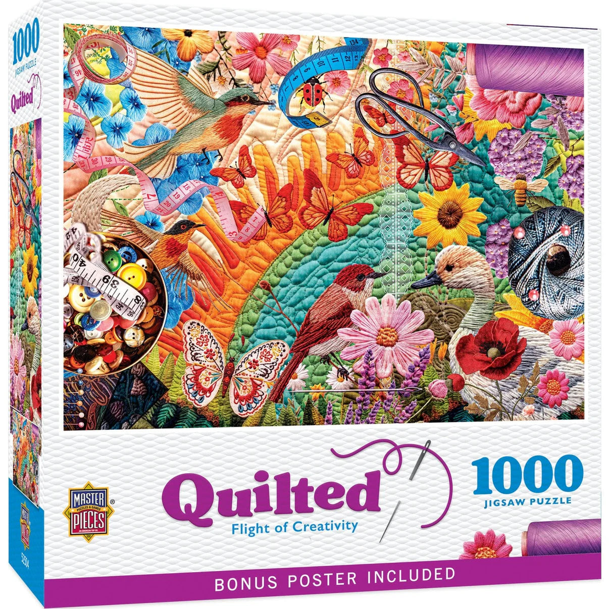 Quilted Flight of Creativity - 1000 Piece Puzzle