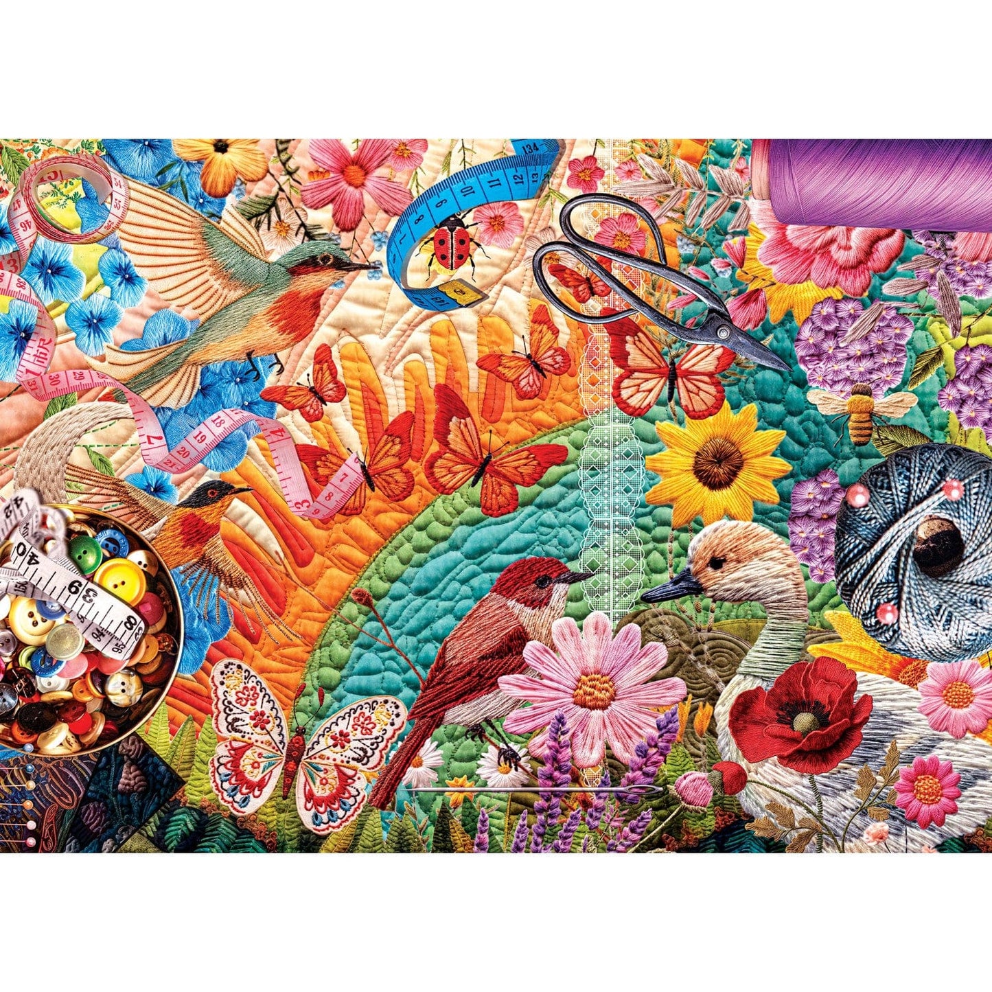 Quilted Flight of Creativity - 1000 Piece Puzzle