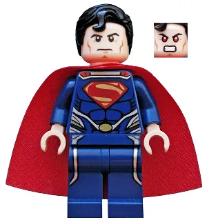 sh0077   Minifigure   Superman - Dark Blue Suit