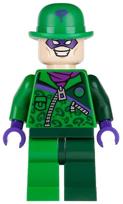 sh0088   Minifigure   The Riddler - Green and Dark Green Zipper Outfit