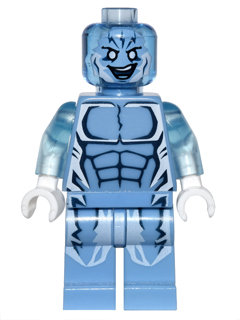 sh0105   Minifigure   Electro - Medium Blue Outfit, Trans-Medium Blue Head