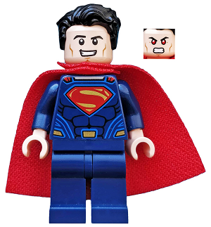 sh0219   Minifigure   Superman - Dark Blue Suit, Tousled Hair