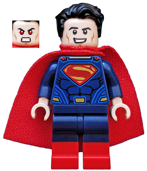 sh0220 Minifigure Superman - Dark Blue Suit, Tousled Hair, Red Boots