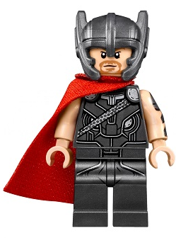 sh0409   Minifigure   Thor - Narrow Cape, Helmet