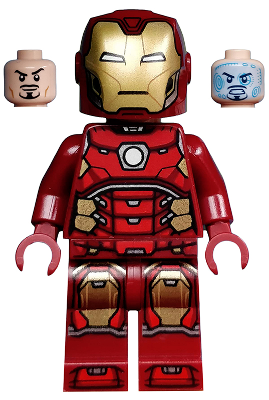 LEGO® Minifigure Iron Man - Silver Hexagon on Chest (sh0612) - USED