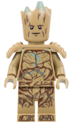 sh0874 Minifigure Groot, Teen Groot - Dark Tan with Shoulder Armor