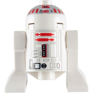 LEGO® Minifigure Astromech Droid, R5-D4, Short Red Stripes on Dome (sw0029)