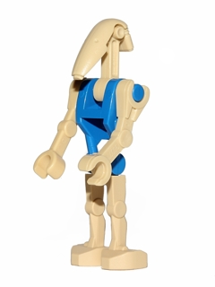 sw0095   Minifigure   Battle Droid Pilot - Blue Torso, Angled Arm and Straight Arm