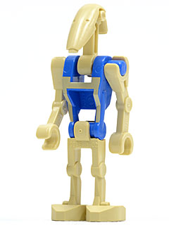 LEGO® Minifigure Battle Droid Pilot - Blue Torso with Tan Insignia, Angled Arms (sw0300)