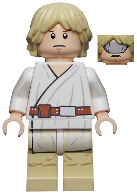 LEGO® Minifigure Luke Skywalker (Tatooine, Gray Visor on Reverse of Head) (sw0335) - Used