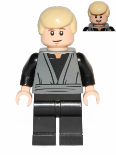 LEGO® Minifigure Luke Skywalker (Dark Bluish Gray Jedi Robe, Dual Sided Head) (sw0433)