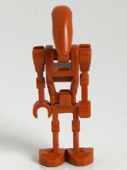 sw0467 Minifigure Battle Droid - Dark Orange, Angled Arm and Straight Arm