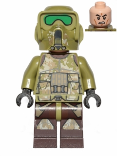 sw0518 Minifigure Clone Scout Trooper, 41st Elite Corps (Phase 2) - Kashyyyk Camouflage, Scowl