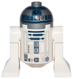 LEGO® Minifigure Astromech Droid, R2-D2, Flat Silver Head, Red Dots and Small Receptor (sw0527)