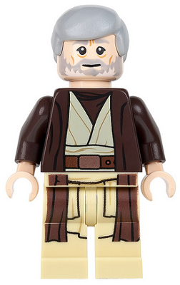 sw0552 Minifigure Obi-Wan Kenobi (Dark Brown Hooded Coat)