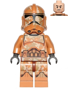 sw0606 Minifigure Clone Trooper (Phase 2) - Geonosis Camouflage, Scowl