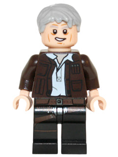 sw0675   Minifigure   Han Solo, Old (Lopsided Grin)