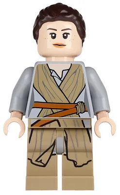 sw0677   Minifigure   Rey - Dark Tan Tied Robe