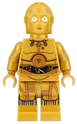 sw0700 Minifigure C-3PO - Colorful Wires, Printed Legs