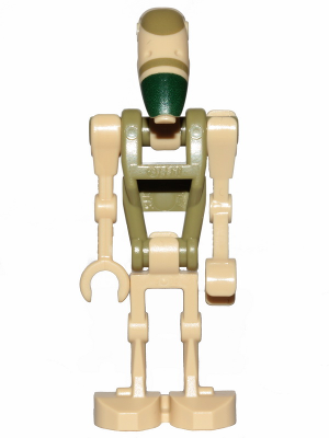 Battle Droid - Tan, Olive Green Torso, Printed Head (Kashyyyk / AAT Driver Battle Droid)