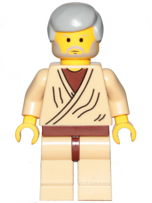 sw1069   Minifigure   Obi-Wan Kenobi (Old with Light Bluish Gray Hair - 20th Anniversary Torso) INCL LIGHT SABER