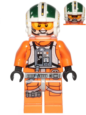 sw1081   Minifigure   Wedge Antilles - Printed Legs, Three Bullets