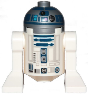 LEGO® Minifigure Astromech Droid, R2-D2, Flat Silver Head, Dark Pink Dots and Large Receptor (sw1085)