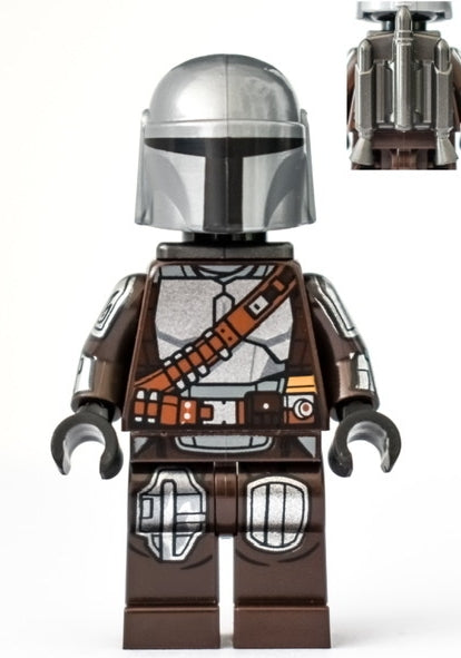 LEGO® Minifigure The Mandalorian / Din Djarin / 'Mando' - Silver Beskar Armor, Jet Pack (sw1166) - USED