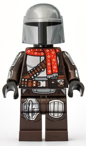 LEGO® Minifigure The Mandalorian / Din Djarin / 'Mando' - Red Christmas Scarf (sw1170)