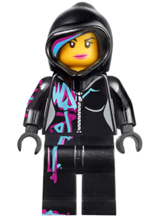 tlm017   Minifigure   Lucy Wyldstyle - Closed Mouth, Hood Up