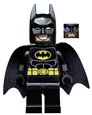 LEGO® Minifigure Batman - Dual Sided Head Grin and Angry Face (Type 2 Cowl) (tlm090)