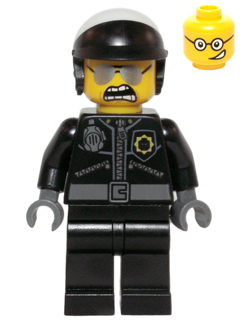 LEGO® Minifigure Bad Cop - Head with Crooked Smile (tlm098) - Used