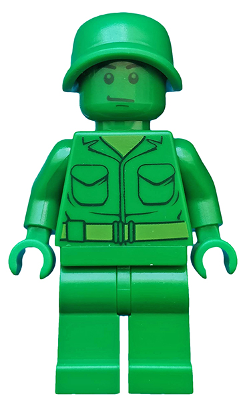 LEGO® Minifigure Green Army Man - Plain (toy001) - USED