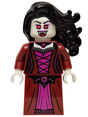 LEGO® Minifigure Vampire - Dark Red Dress, Black Hair (twn530) - USED