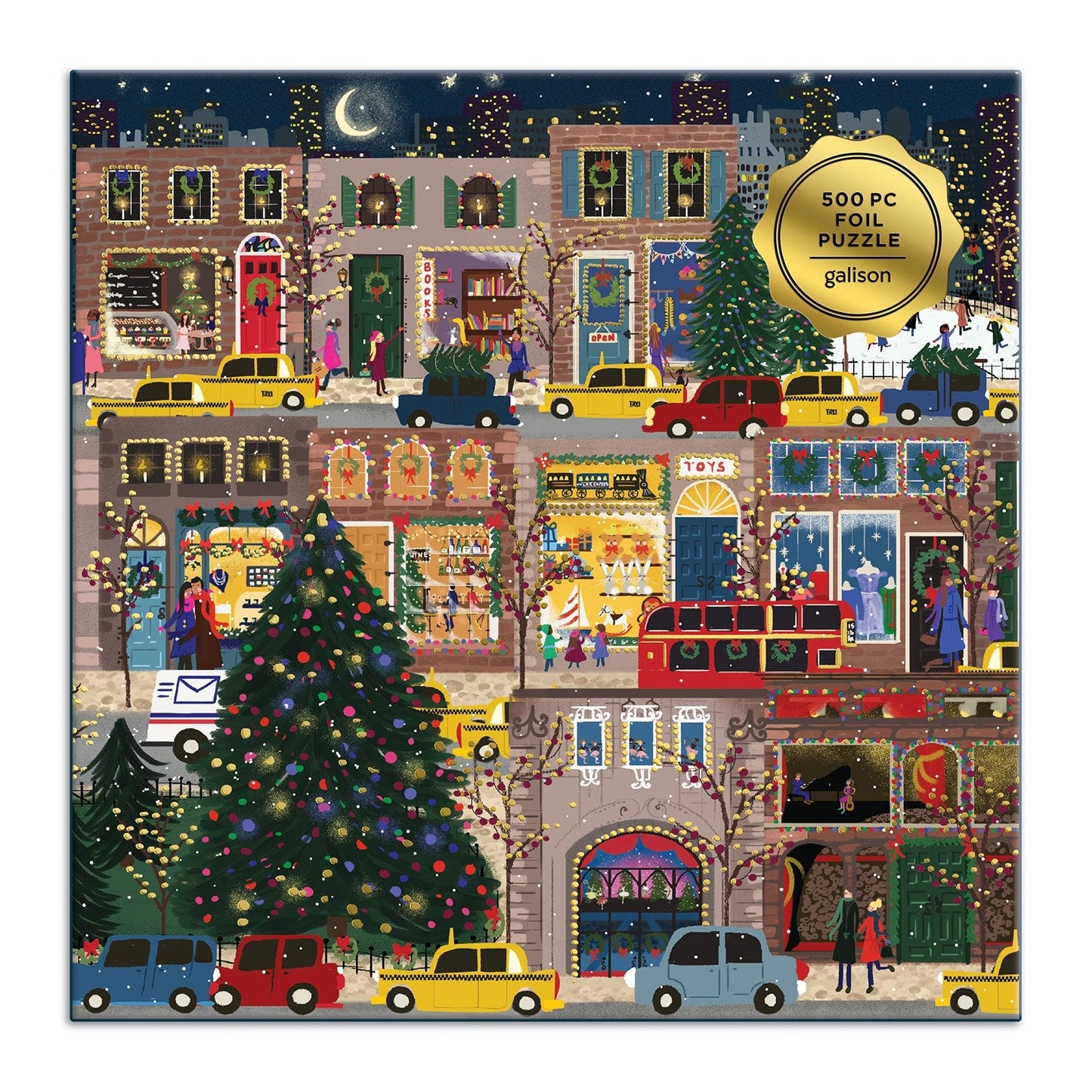 Galison Winter Lights Foil 500 Piece Jigsaw Puzzle - Joy Laforme