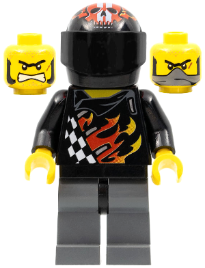 wr002 Minifigure Backyard Blaster 1 (Bart Blaster) - Standard Helmet, Black Visor