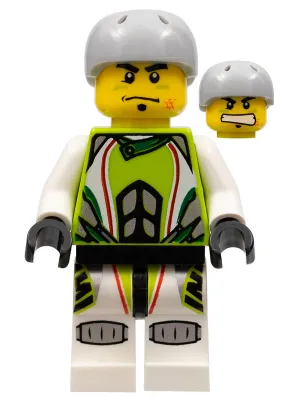 wr004   Minifigure   Team X-treme Daredevil 1 (REX-treme) - Sports Helmet