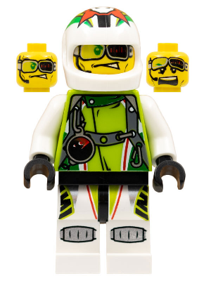 LEGO® Minifigure Team X-treme Daredevil 2 (DEX-treme) - Standard Helmet (wr008)