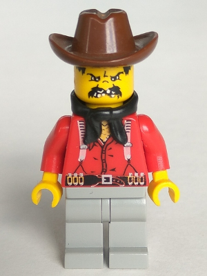 LEGO® Minifigure Bandit 2 (Flatfoot Thompson / Flatfoot Thomsen / Prairie Pete) (ww008) - USED